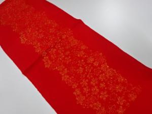 未使用品　正絹　縮緬地　帯揚げ